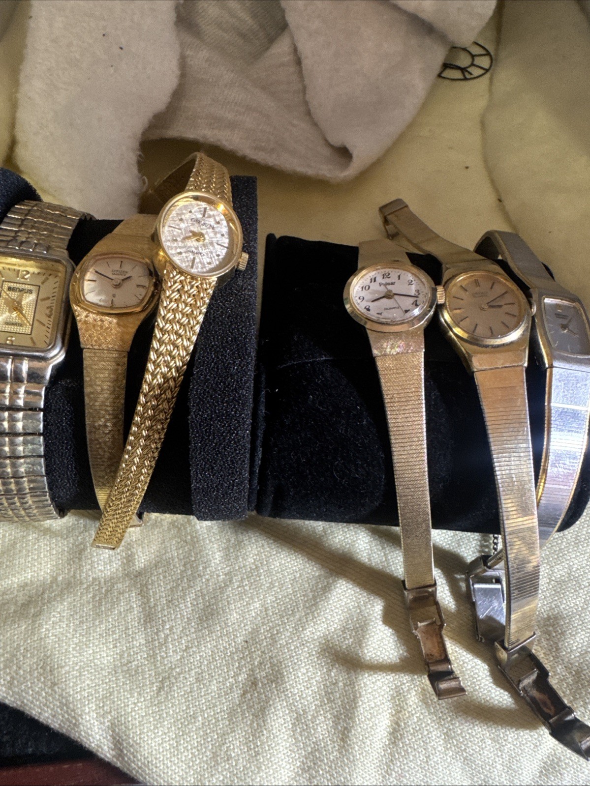 Seiko Pulsar Benrus Citizens Gruen Watch Lot New Batteries Vintage