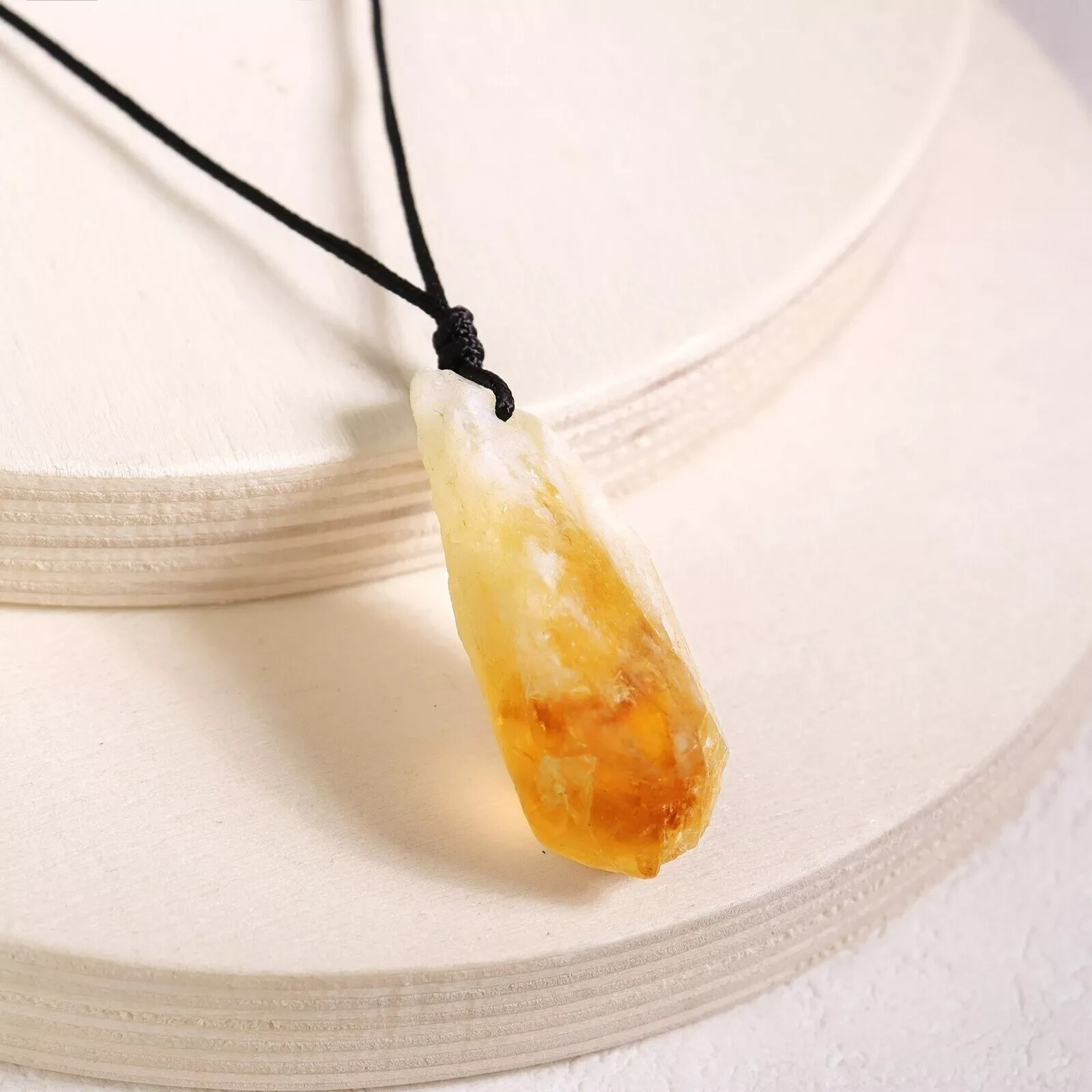 Raw Citrine Crystal PendantNecklace Healing Balance Spiritual Necklace Women Men