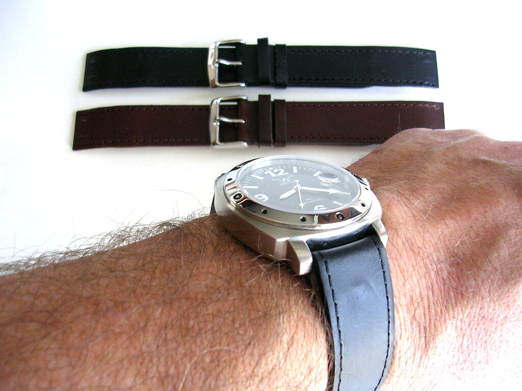 22mm Open End Aviator Pilot Leather watch band IW SUISSE 10 12 14 16 18 19 20 24