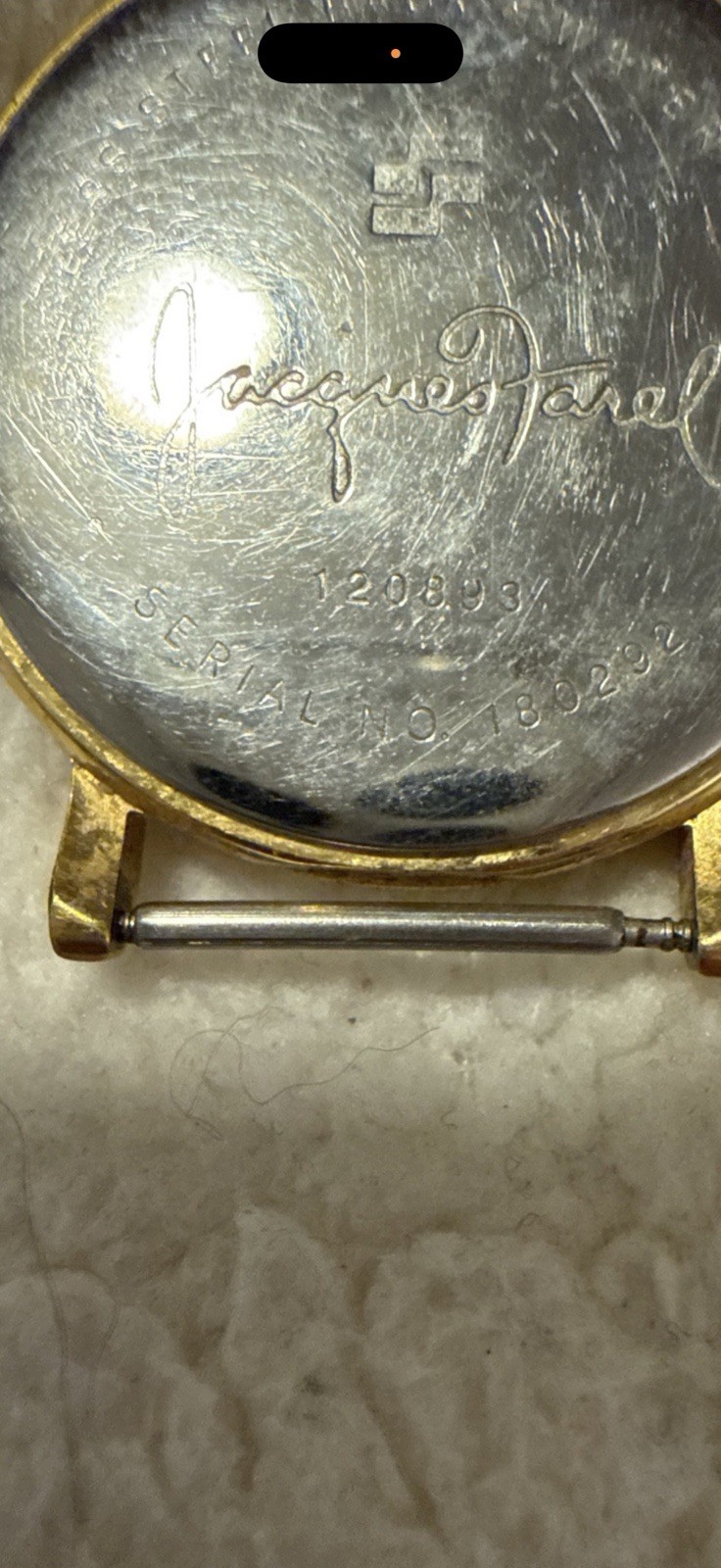 Jacques Farel Club Vintage Quartz Dress Watch Gold Tone Metal White Dial