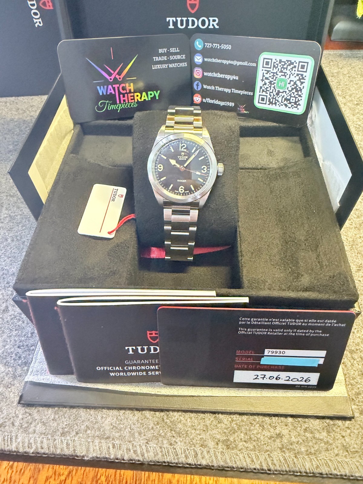 2026 New Tudor Ranger Black 6/26 Ref# 79930 36mm