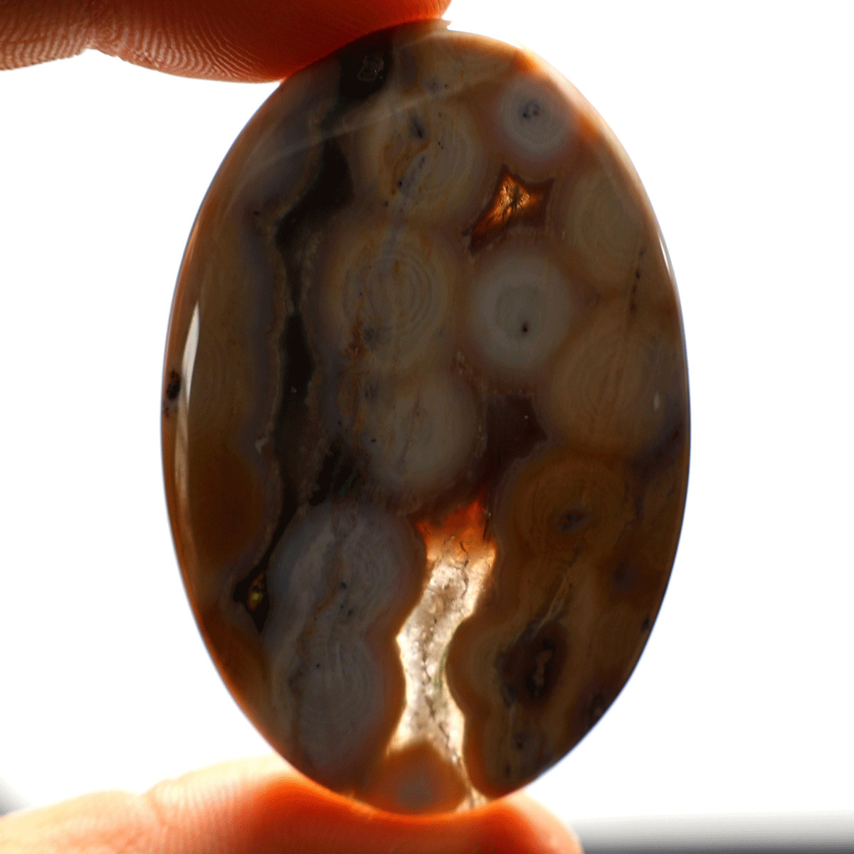 100 Cts Natural 8th Vein Ocean Jasper Hi-Grade 56mmx37mm Oval Cabochon Gemstone