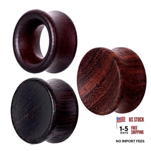 3 Pairs Gauges For Ears Wood Saddle Fit Solid Organic Earrings Plug Gauges