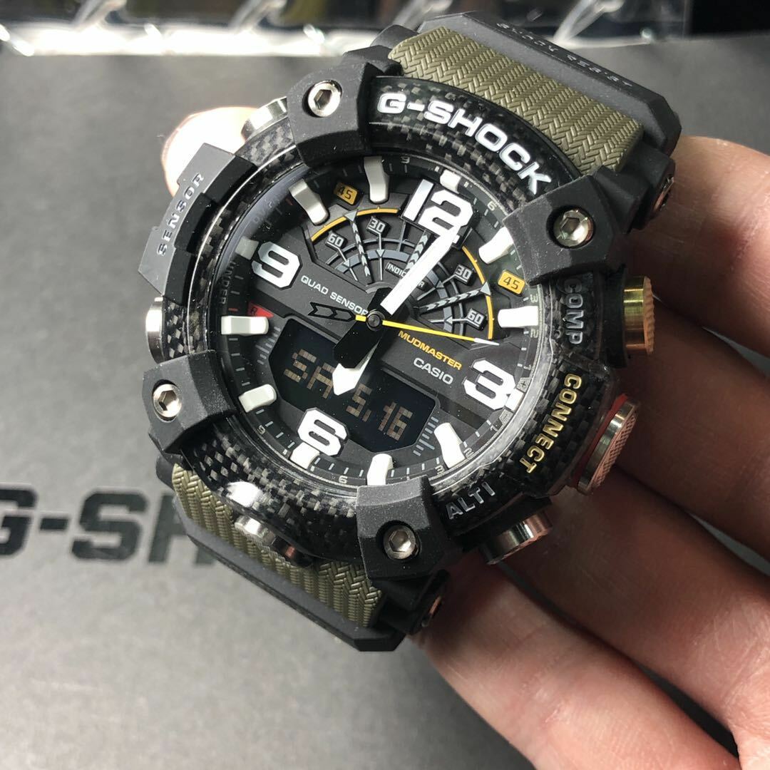 CASIO G-SHOCK GG-B100-1A3 MUDMASTER x CARBON QUAD SENSOR WATCH ARMY GREENxBLACK
