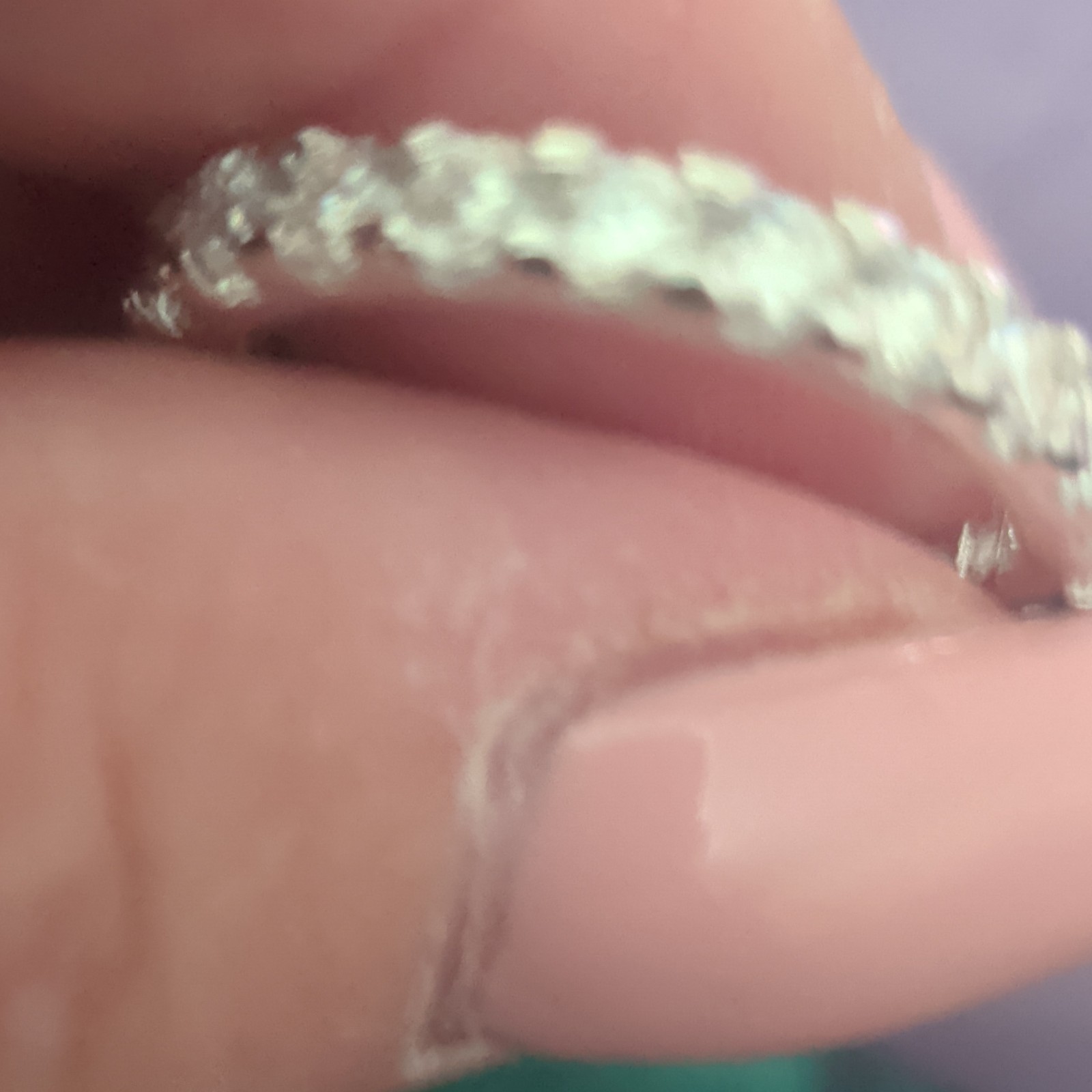14k White Gold Diamond Wedding/Anniversary Band Ring Size 7 Round Stone-Set