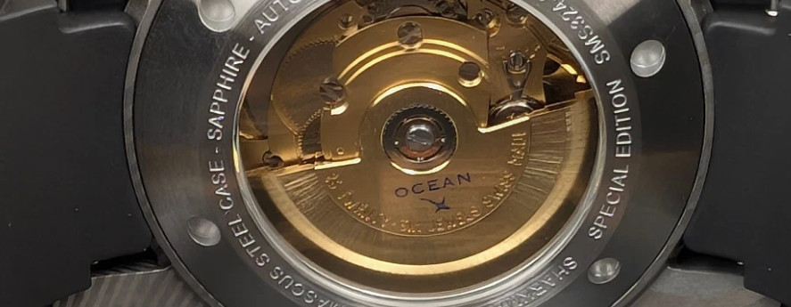 OceanX Sharkmaster 300 Damascus Steel SMS324 Limited Edition 44mm Watch SW200