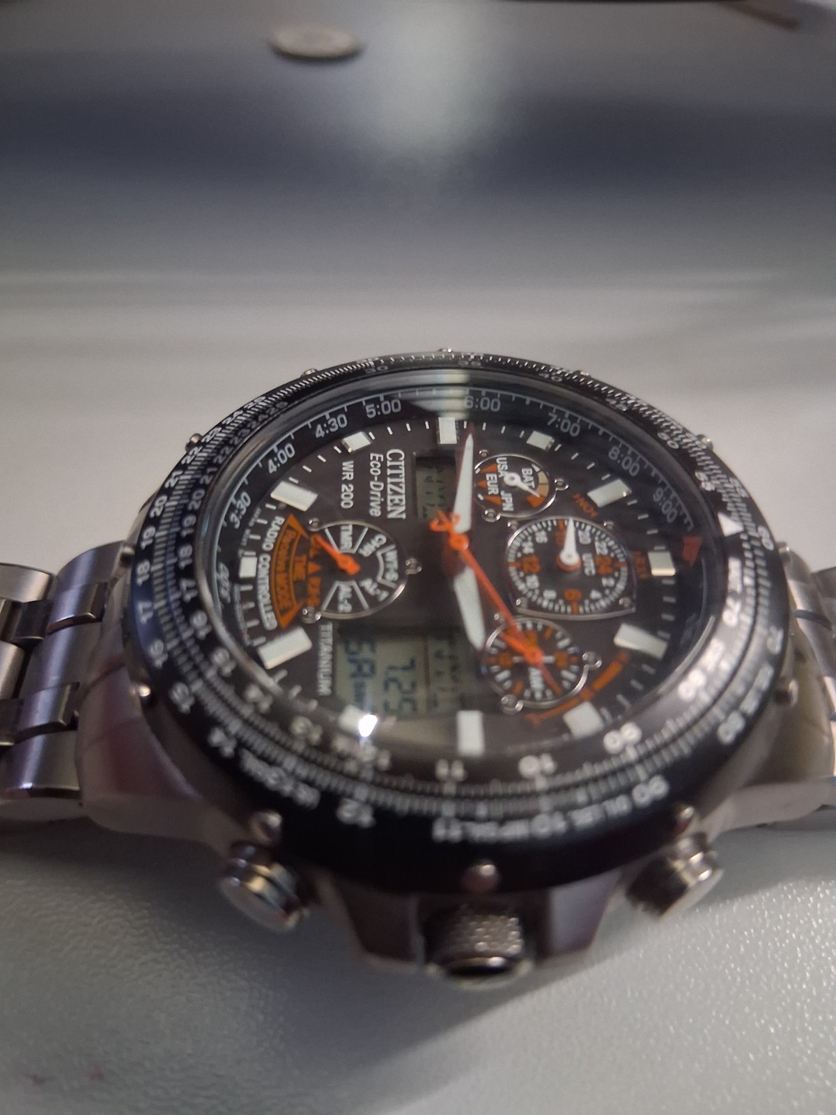 Citizen Skyhawk A-T Eco-Drive Titianium Radio Controlled U600-S049661 Watch Only