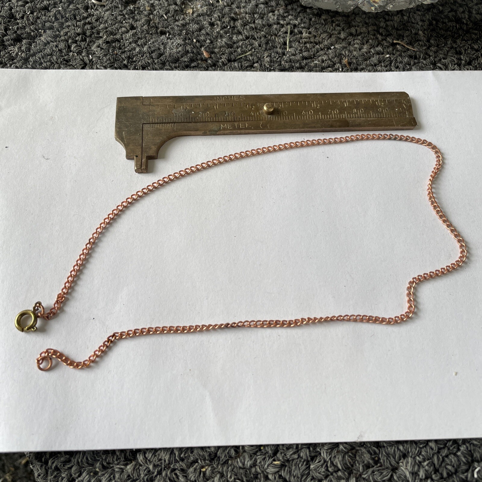 36 PIECES VINTAGE COPPER COATED STEEL & BRASS 15.5 Inch Chains