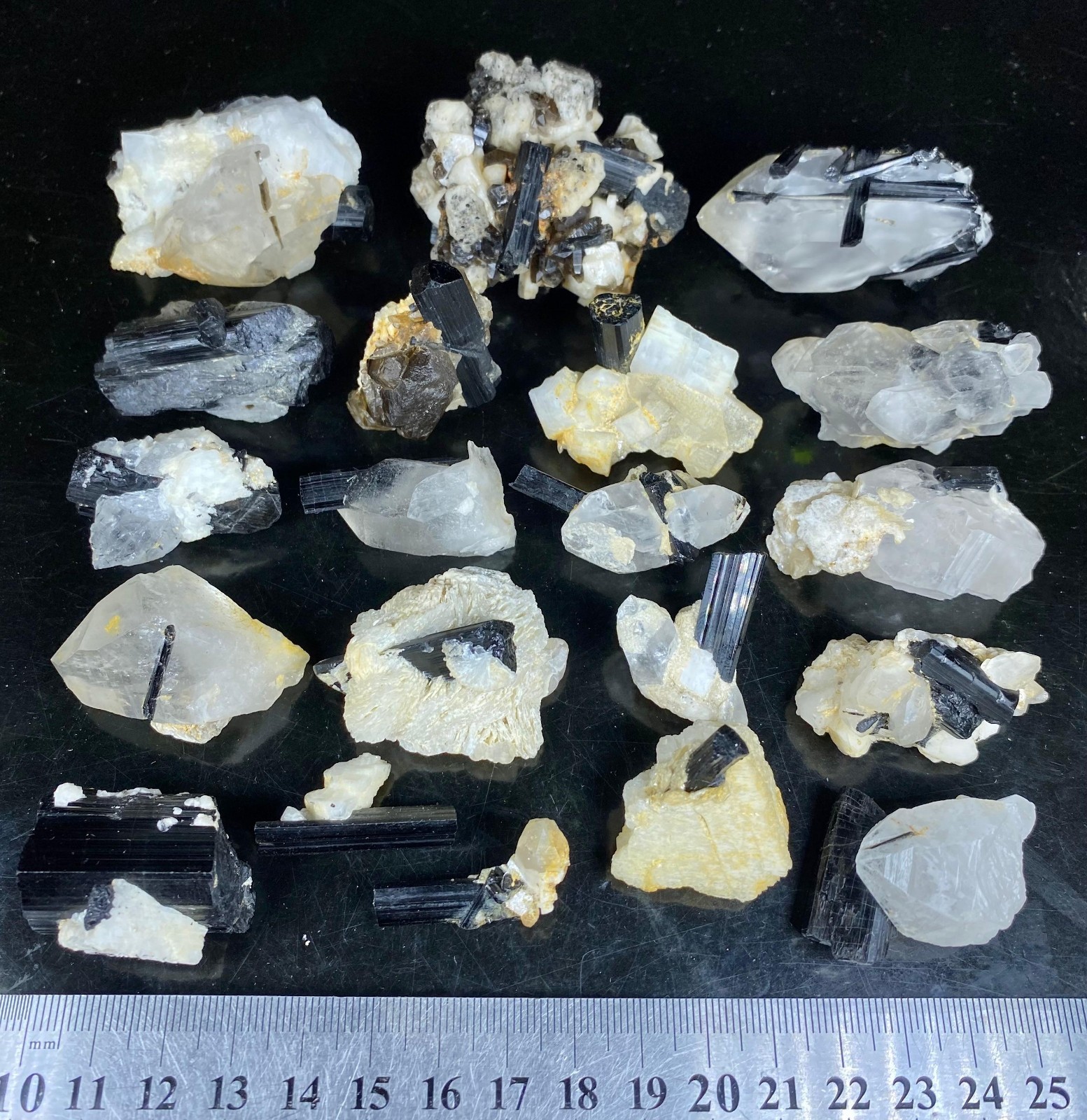 Natural Quardz With Black Tourmaline Crystal Specimen