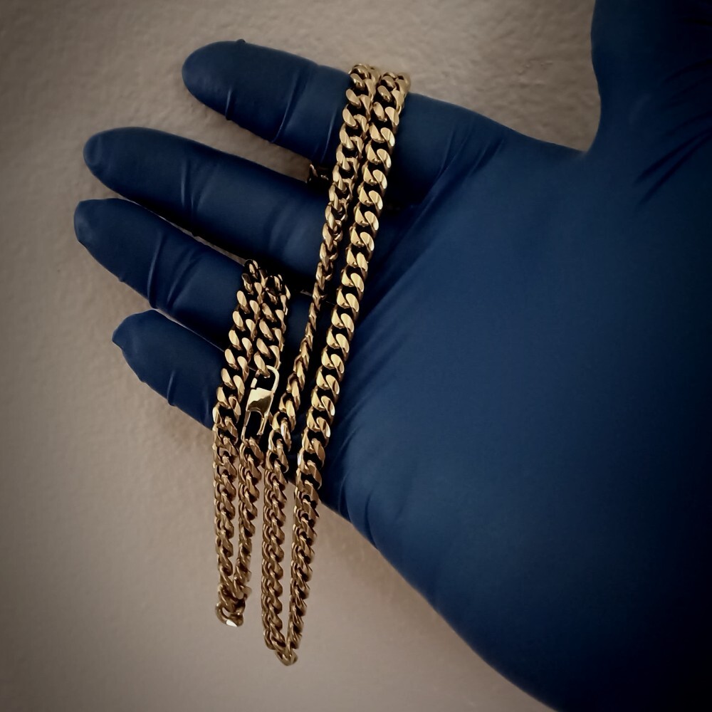 Miami Cuban Link 14k Stainless Steel 6mm x 24″inches Long Necklace