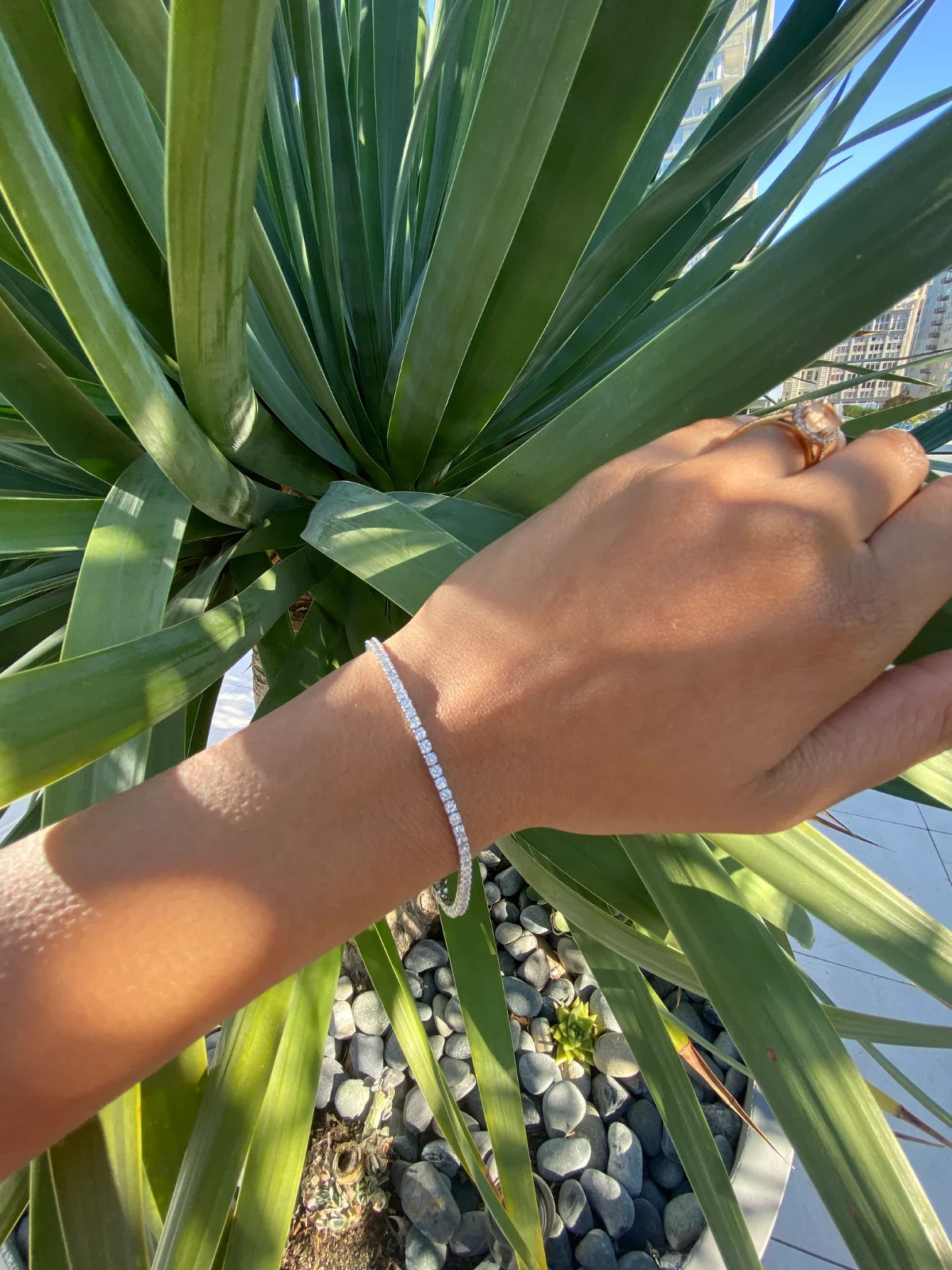 Round Cut Natural Diamond EF/VS GDGL Women’s Tennis Bracelet 14k White Gold