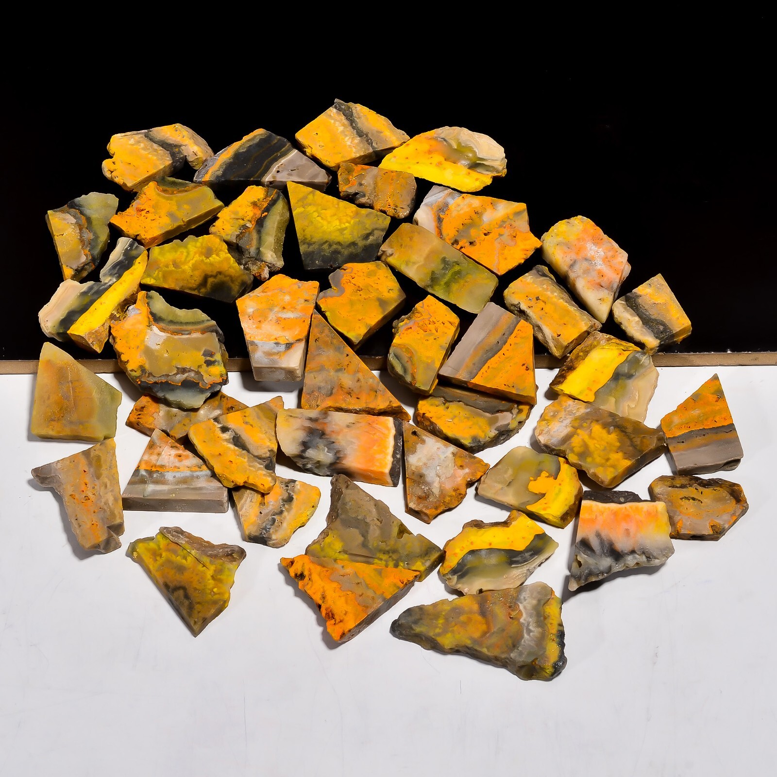 Natural Bumble Bee Jasper Slice Rough Gemstone Raw Bumble Bee Jasper Stone