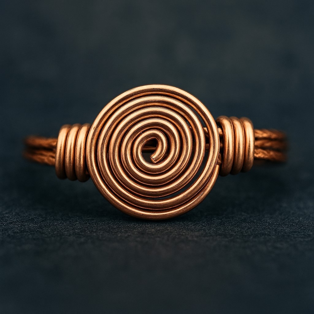 Handmade Wire Wrapped Rings, Aluminium, Coated Silver, Gold or Copper Colours