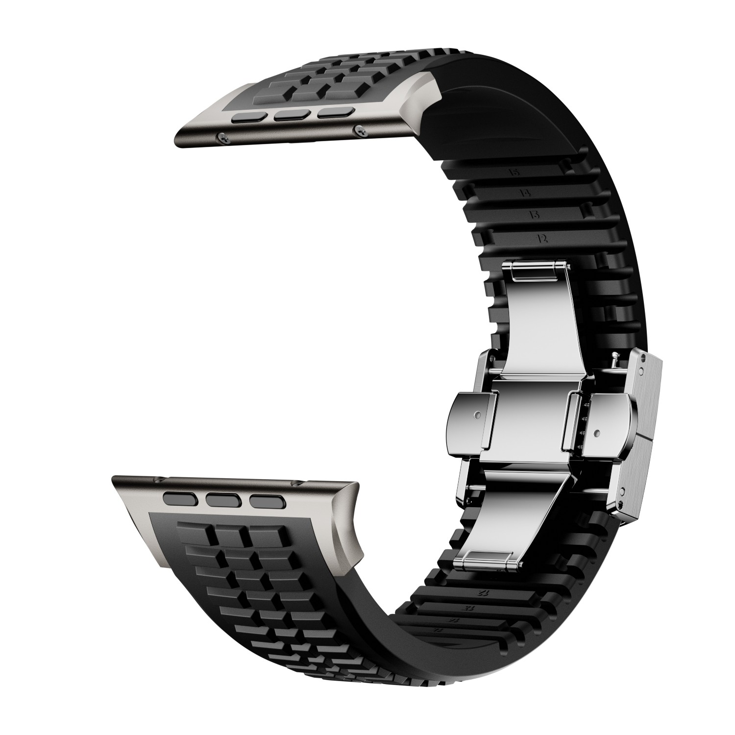 For Apple Watch 42/44/45/46/49mm Silicone Sports Adjustanle Strap Brascelet Band