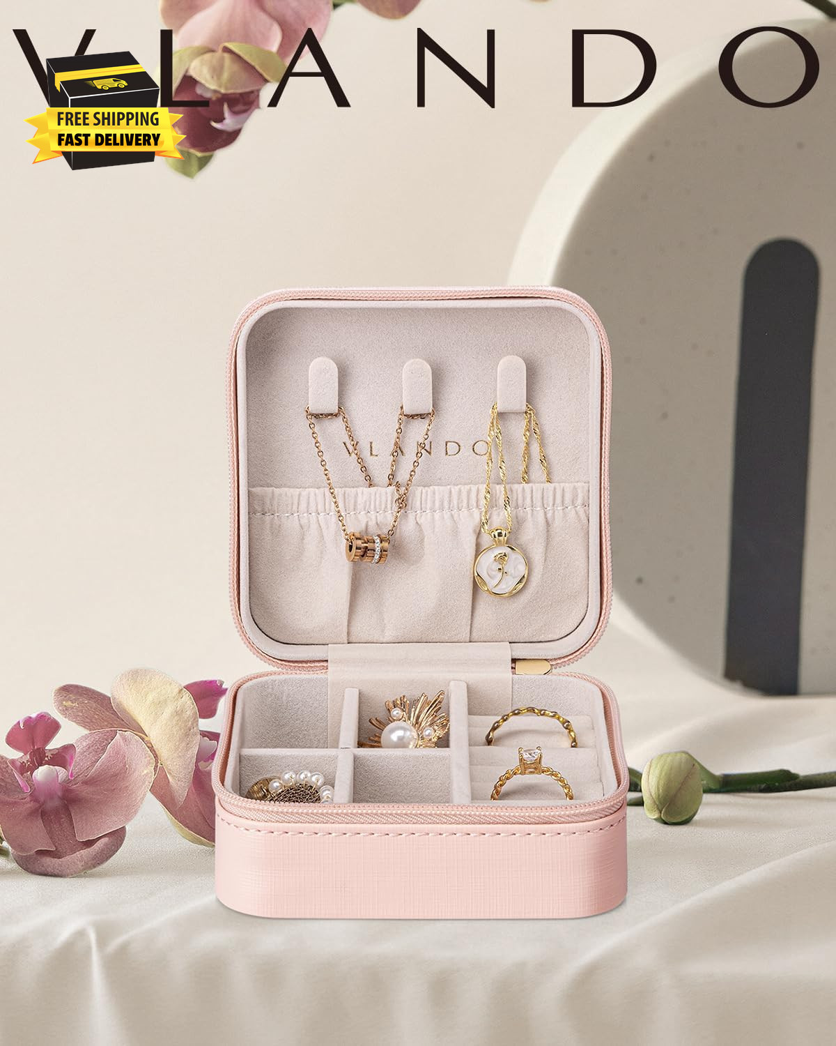 Travel Jewelry Case – Teacher Appreciation Gifts for Women – Small Jewelry Trave