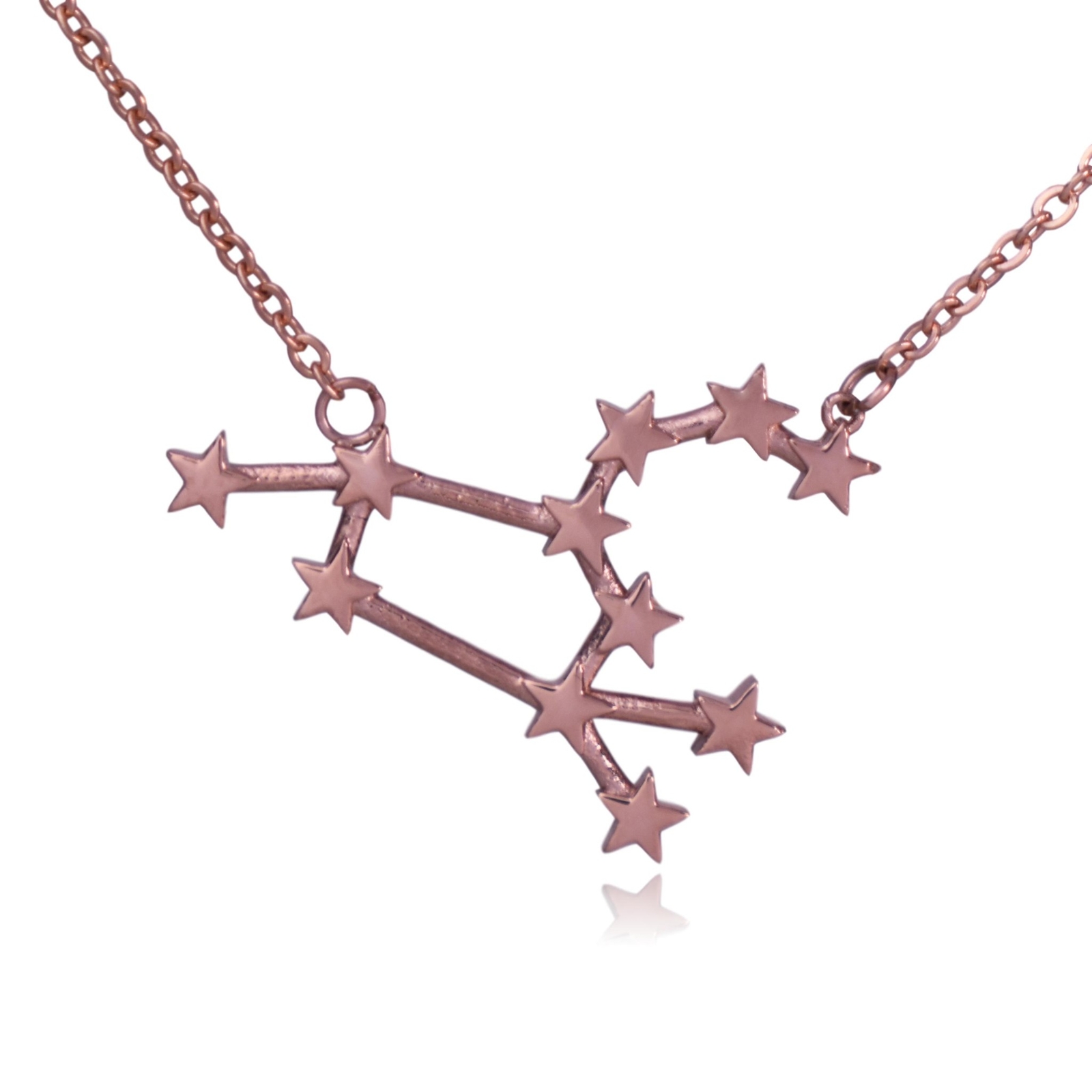 Leo Zodiac Constellation Sign Stainless Steel Pendant Necklace