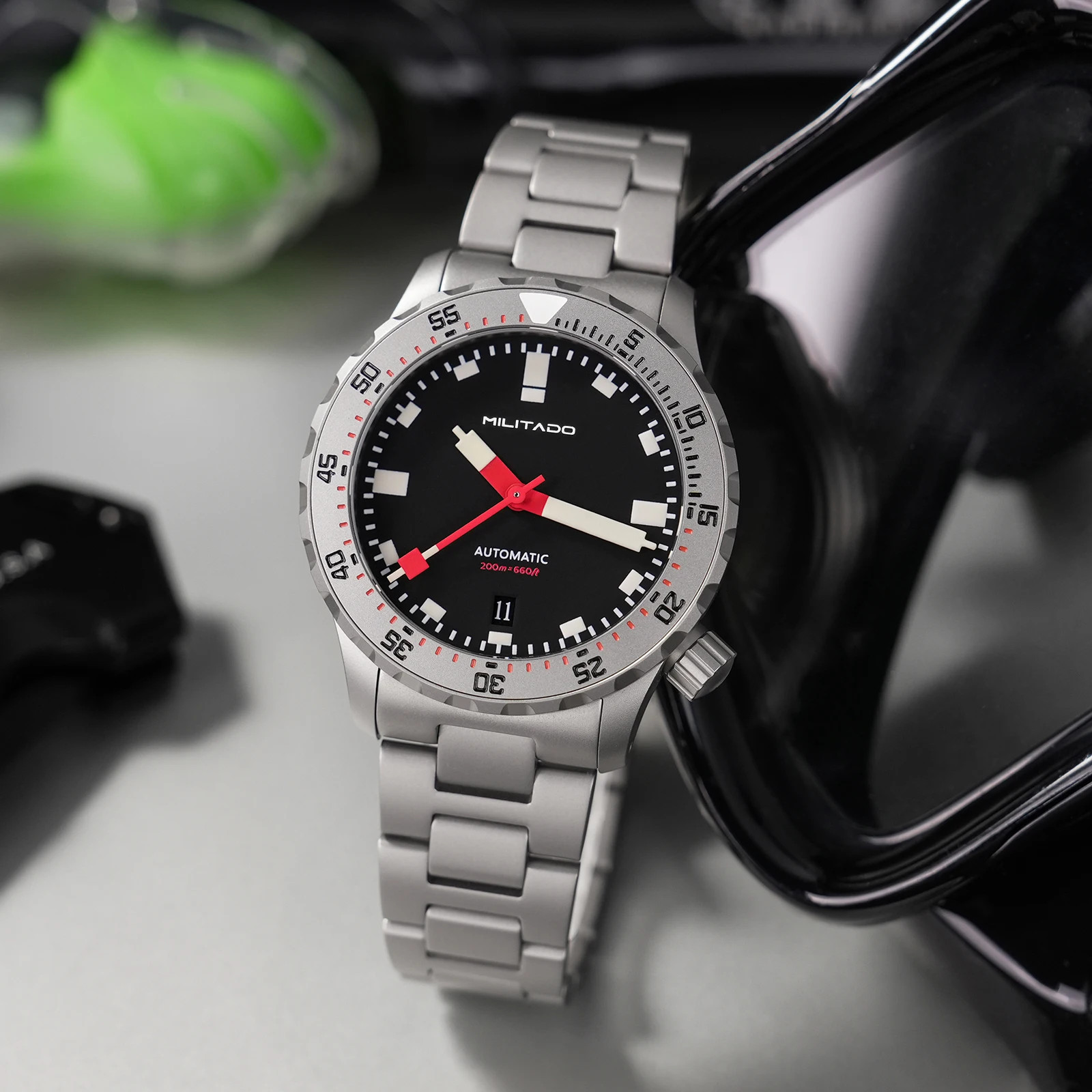 39mm Automatic Watch PT5000 Sapphire Luminova 200M Waterproof Stainless Steel