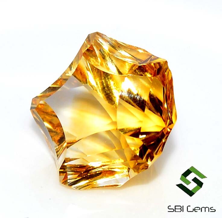 Natural Citrine Fancy Star Shape Concave Cut 13×13 mm 8.39 Cts Loose Gemstone