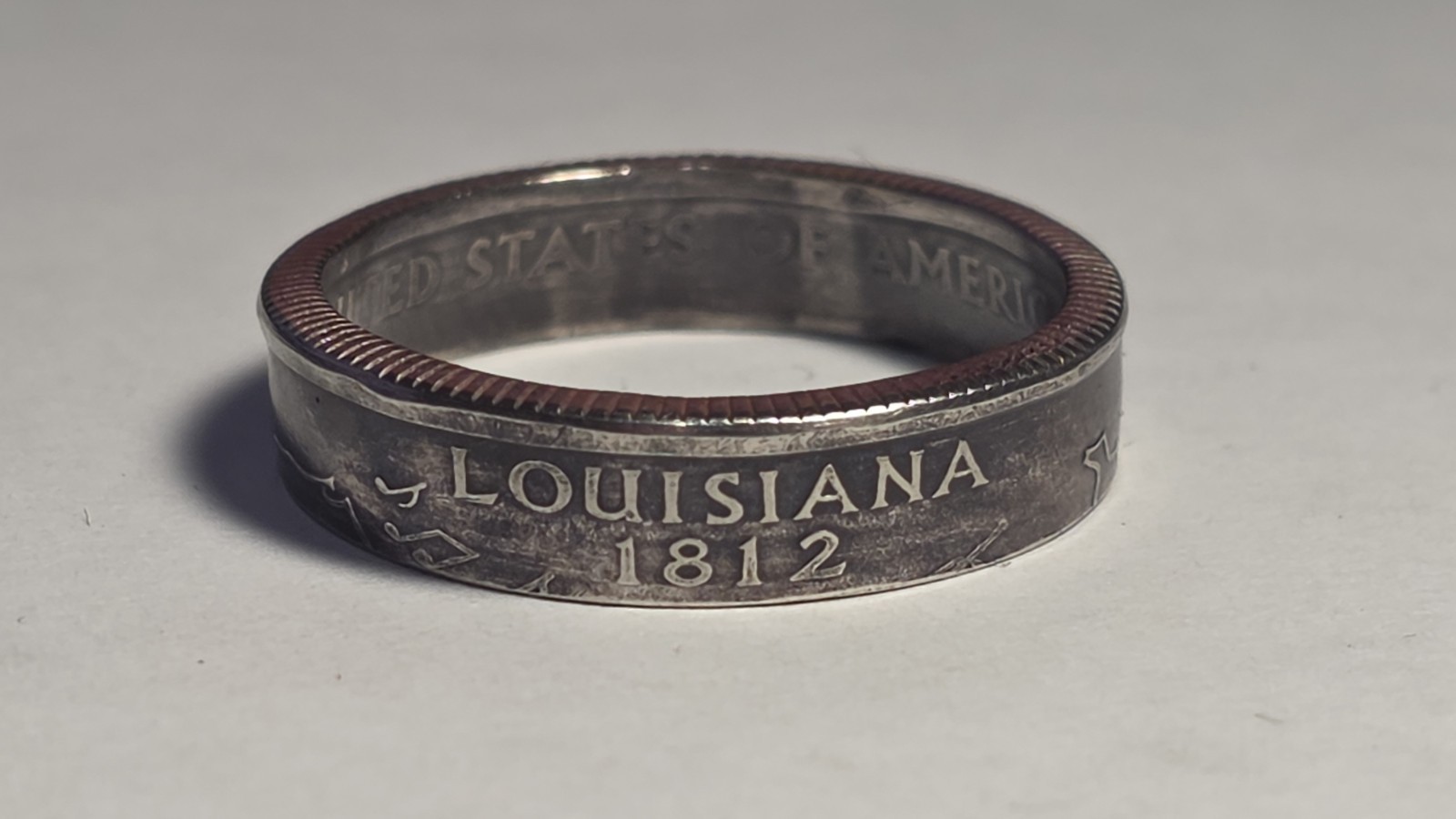 Handmade US State Quarter Coin Ring – Sizes 4-14 – Any State – Amazing Gift