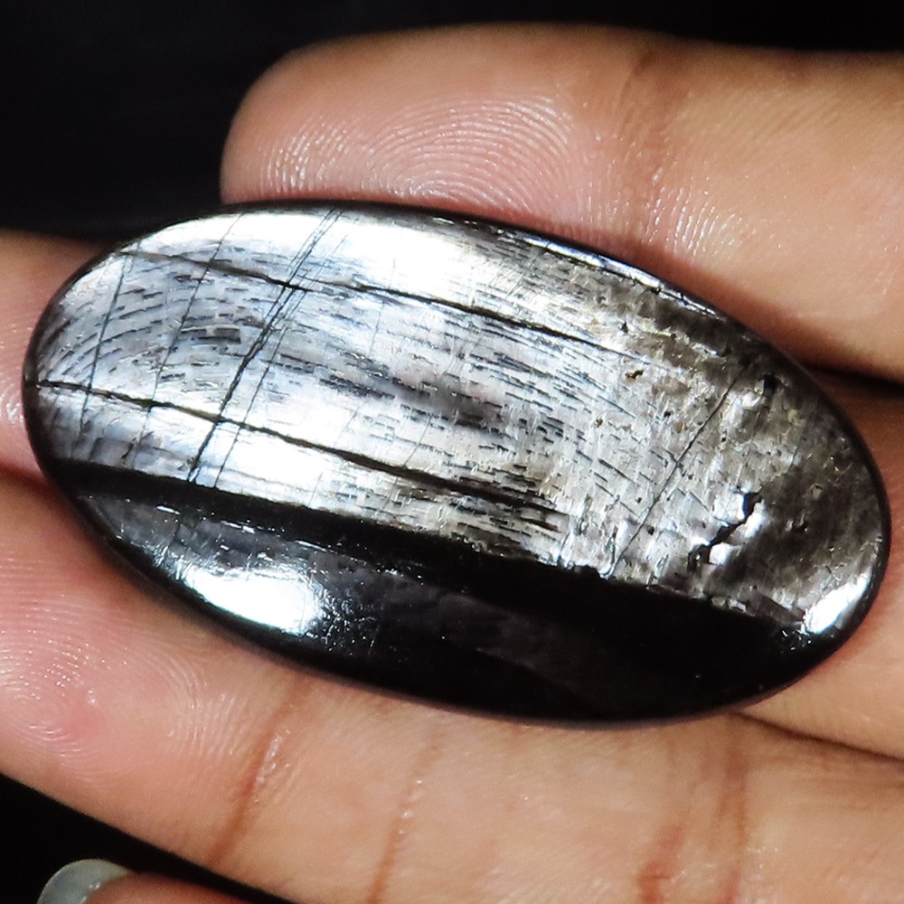 84.05 Cts 100% Natural Hypersthene Oval Cabochon Loose Gemstone 26x48x5 mm UT116