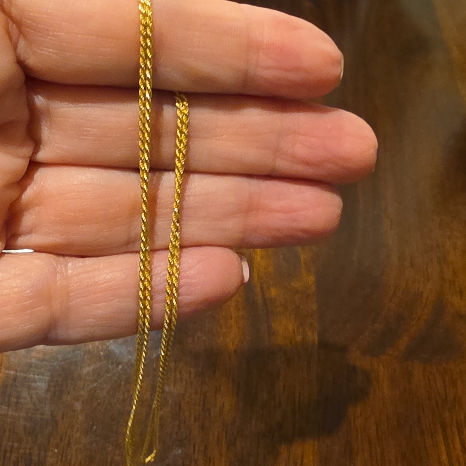 925 Sterling Silver 14k Gold Over Rope Chain Necklace Lobsterclaw, 20inch, 1.2mm