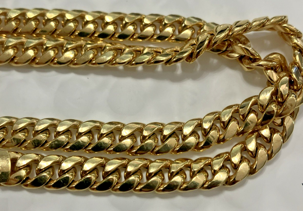 10kt Real Gold Cuban Link Chain 25.5 Grams 7mm 24” OCH Brand New with Tag 10k