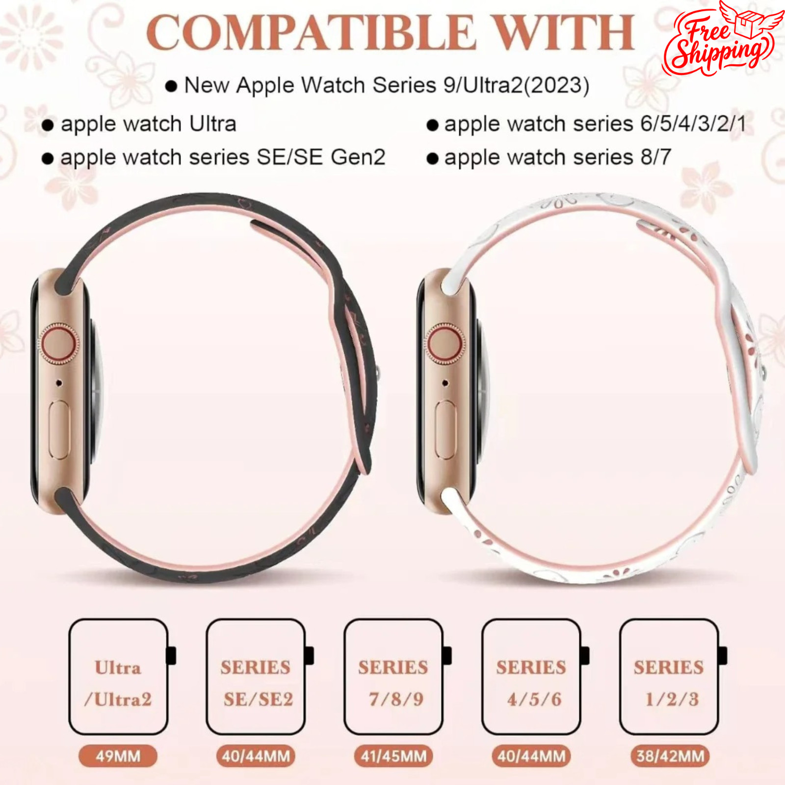 Silicone Band Strap for Apple Watch 10 9 8 7 6 5 4 SE iWatch 41/42/44/45/46/49mm