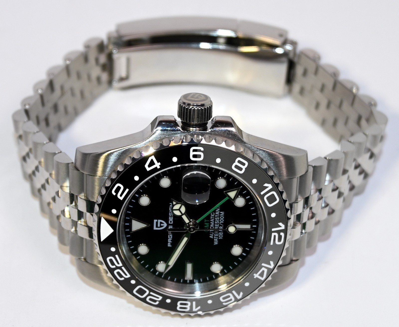 40MM PAGANI DESIGN GMT Automatic Men’s watch Waterproof Stainless Steel New USA