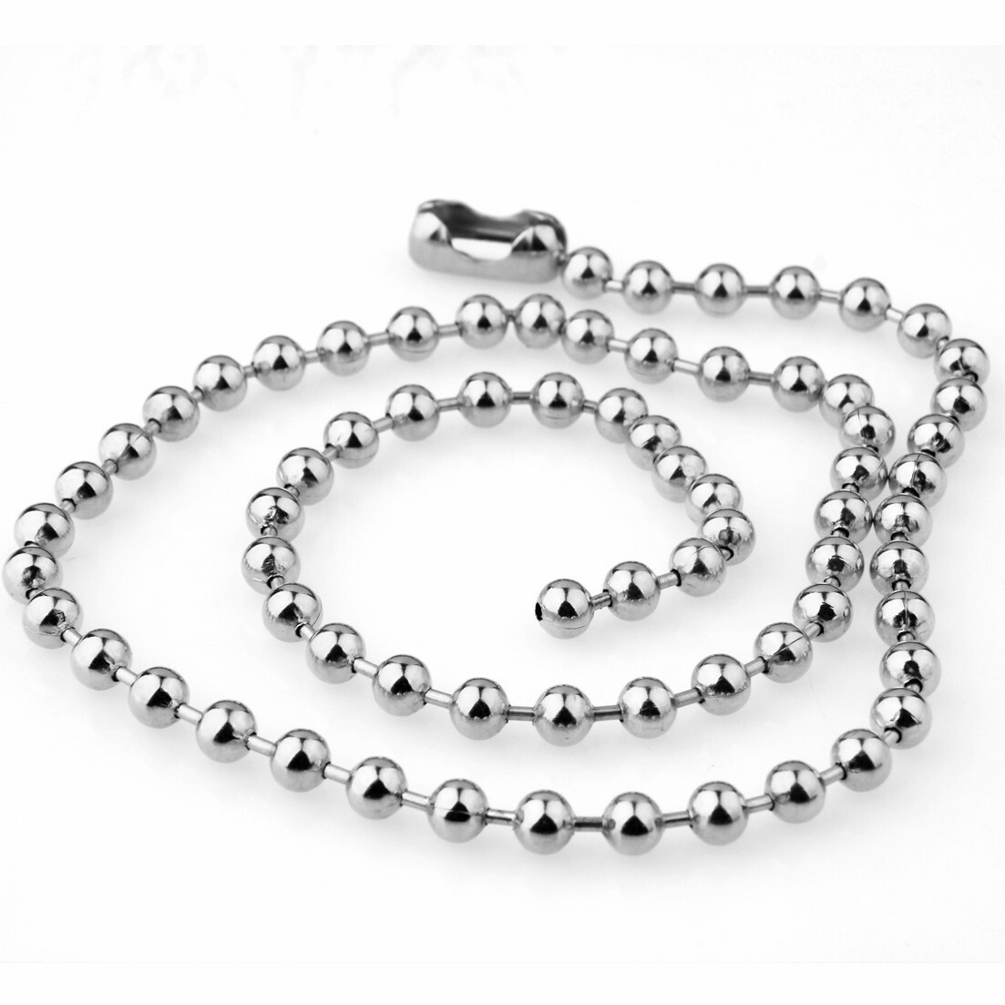 8/10/12mm Punk Cool Stainless Steel Ball Chain Necklace Choker Jewelry for Men
