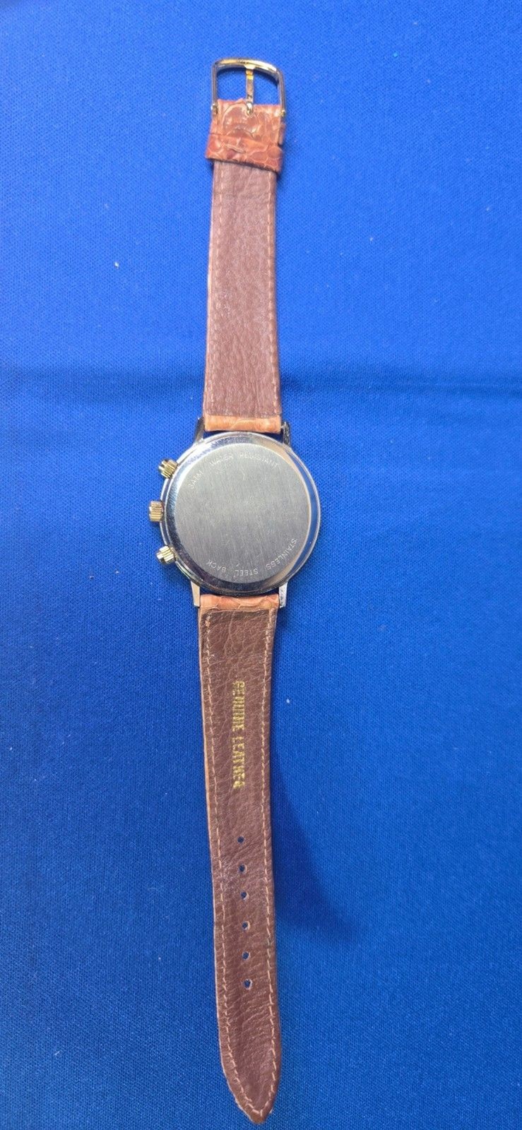 VINTAGE AXCESS SPORT CALENDAR MOON PHASE QUARTZ MEN’S GOLDEN BROWN DRESS WATCH