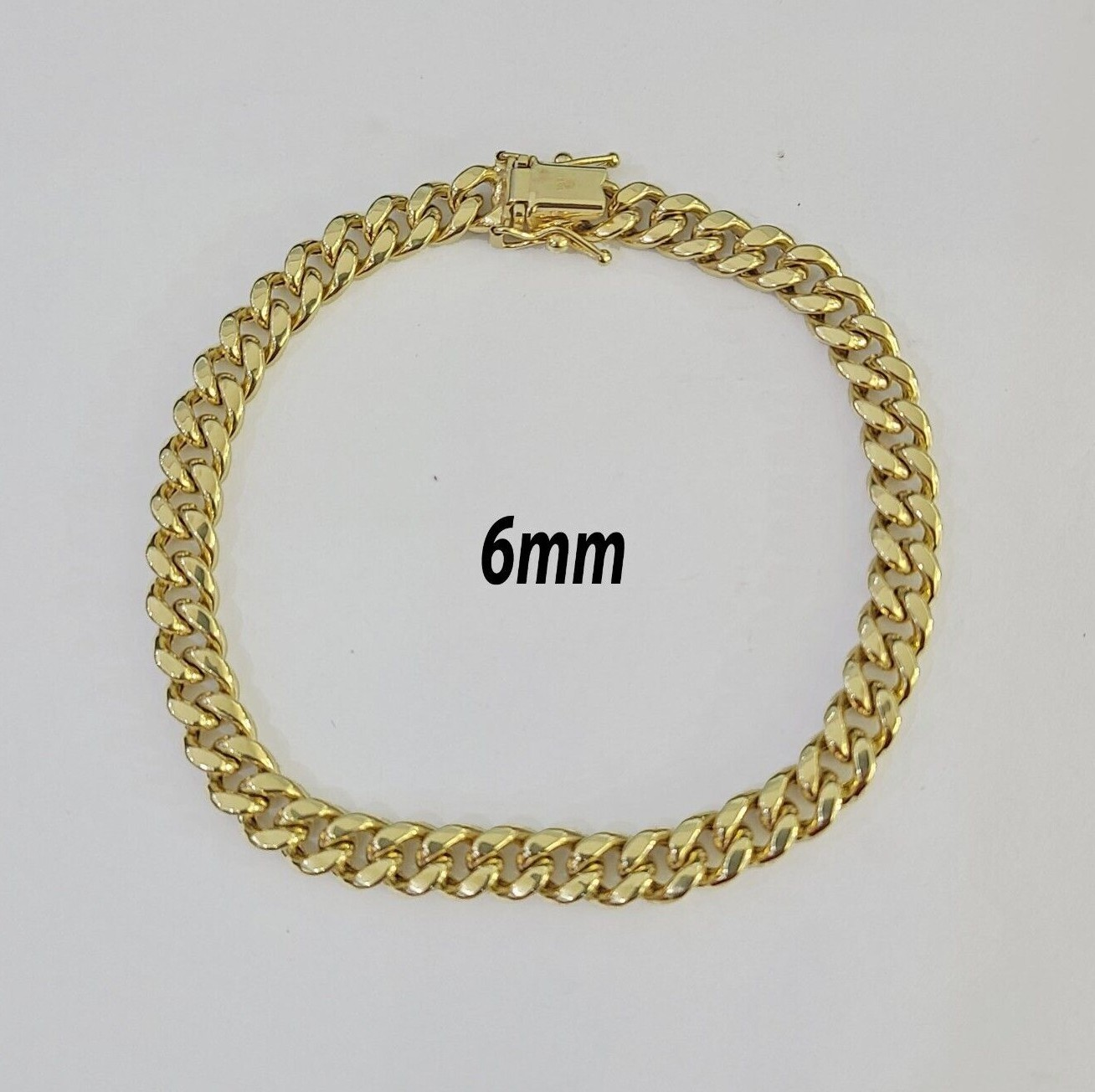 Real 10k Gold Miami Cuban link Bracelet 6mm-9mm 7″-9″ 10kt Yellow Gold