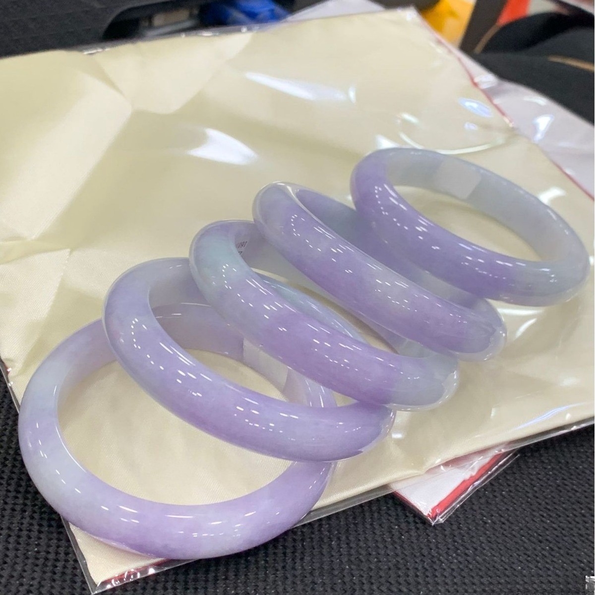 Natural Jadeite Jade Violet Bracelet Fine Glutinous Circle