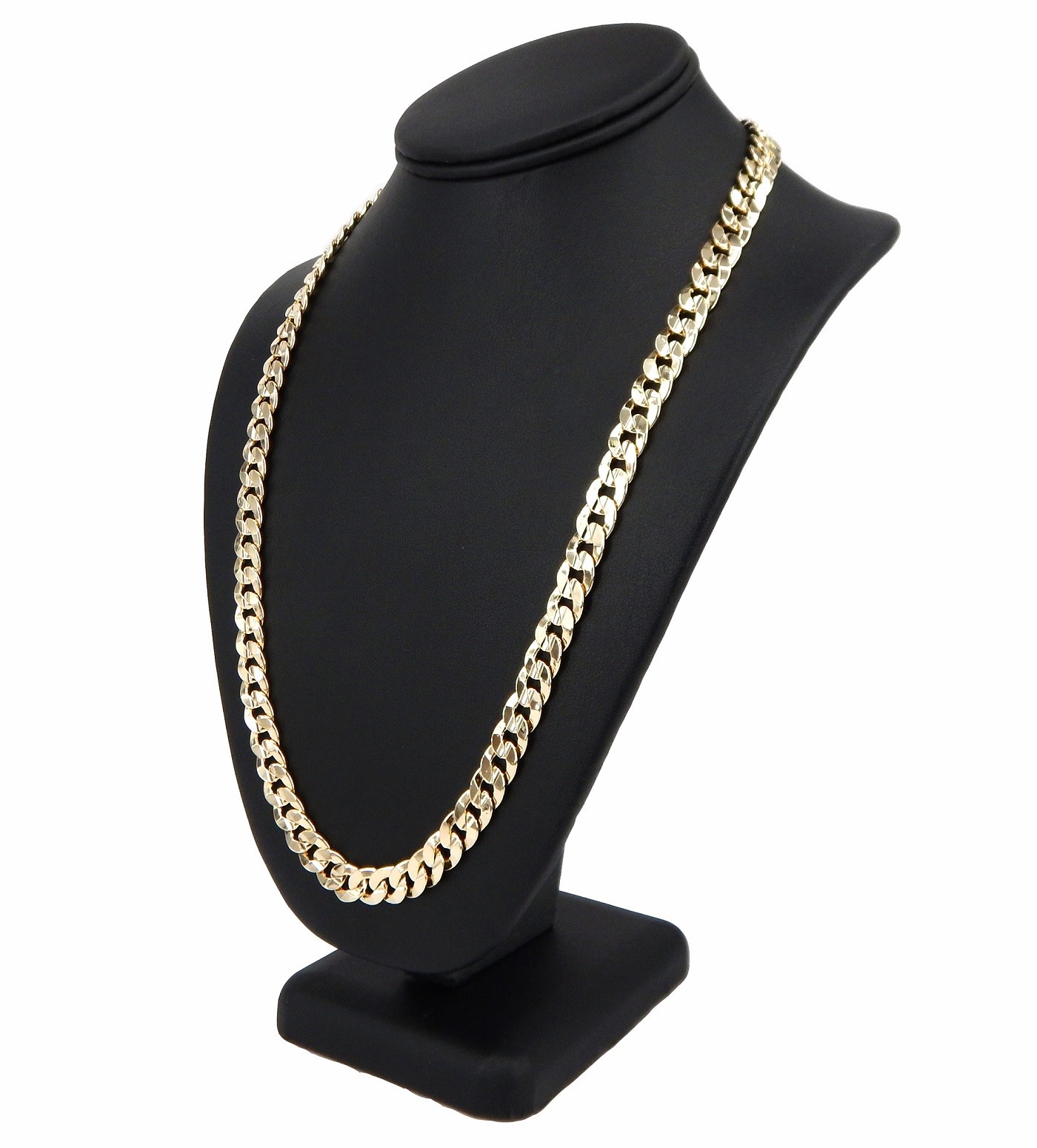 Men’s 10mm Concave Cuban link Chain Necklace 8″ 9″ 20″ 24″ 30″ Wholesale Lot