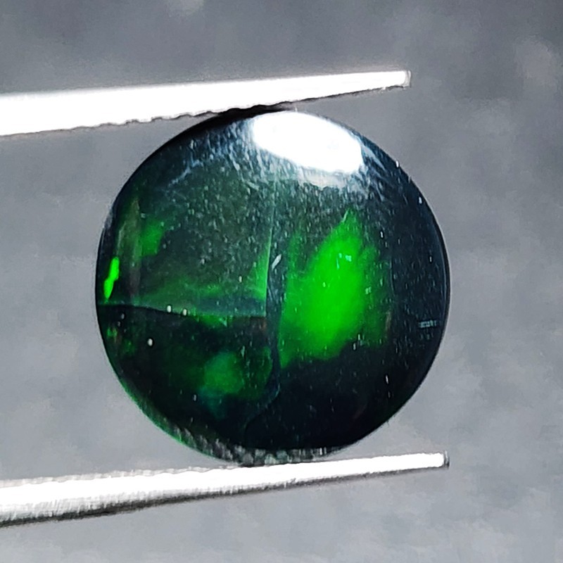 Natural Ethiopian Welo Honeycomb Black Opal Round AAA Fire Loose Gemstone 4.85Ct