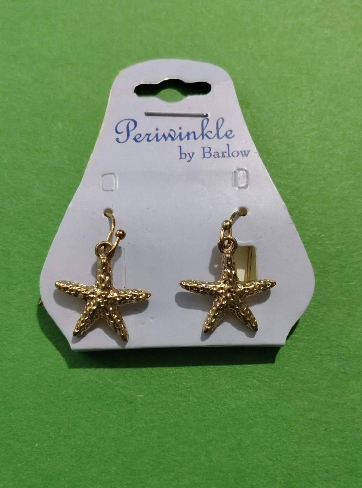Periwinkle Barlow Starfish Earrings Gold Tone Dangle Beach Ocean Gift Nautical 2