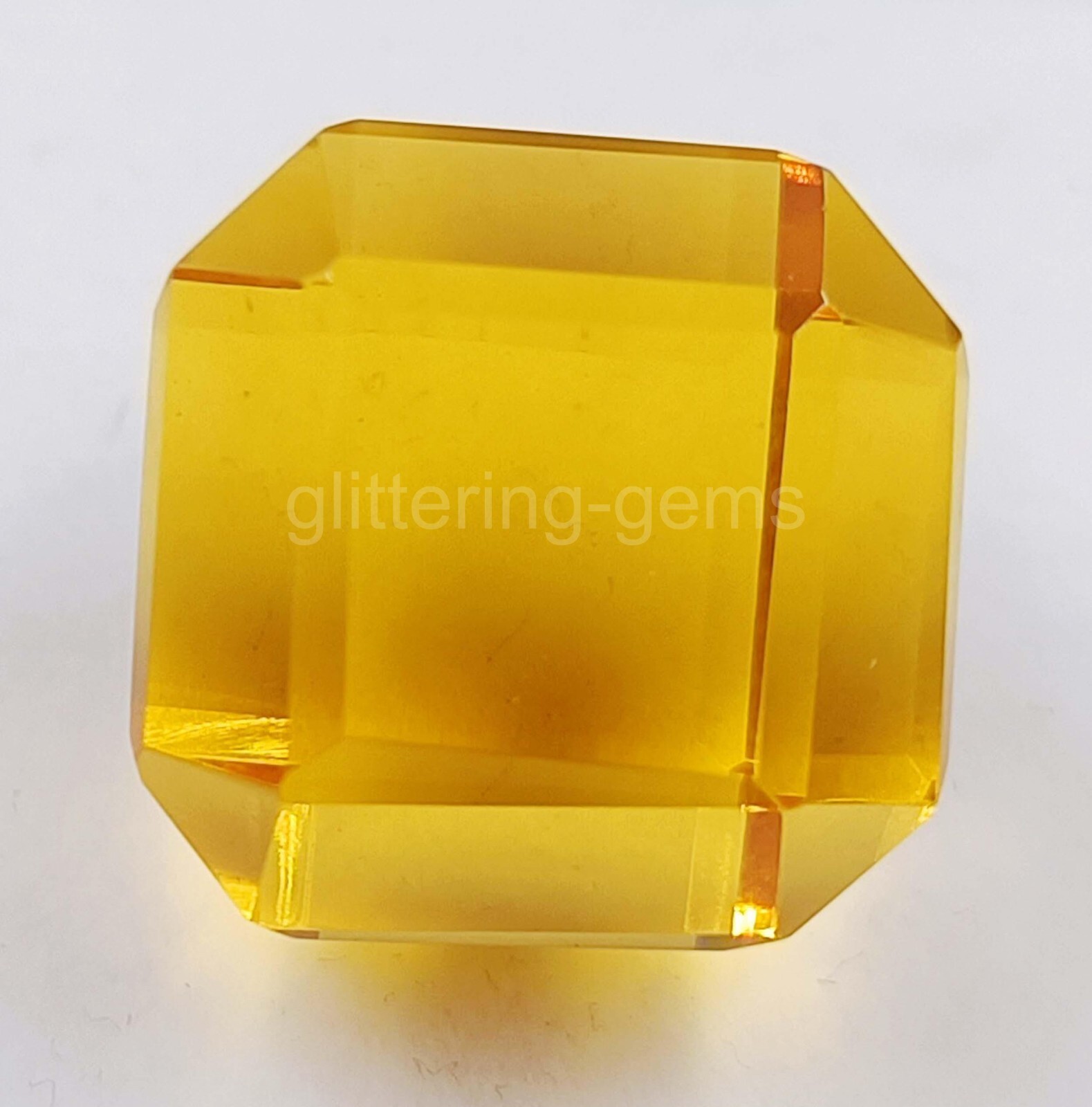 58.85 Ct Cube Shape Natural Yellow Sapphire IGL Certified Loose Gemstone 5AIS