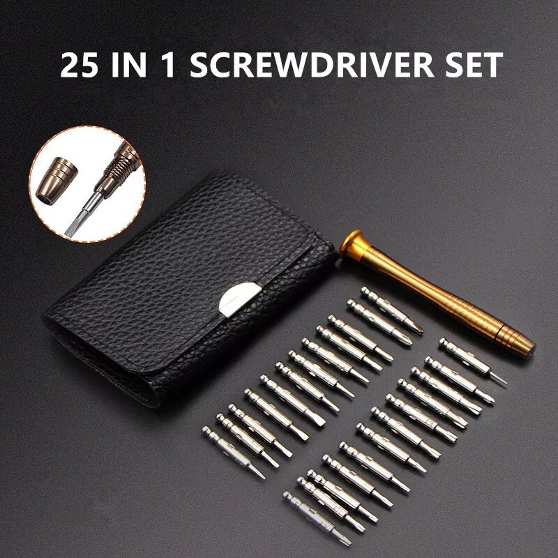Screwdriver Set 25 Jewelers Watch Jewelry Eyeglass Repair Tools Precision Micro