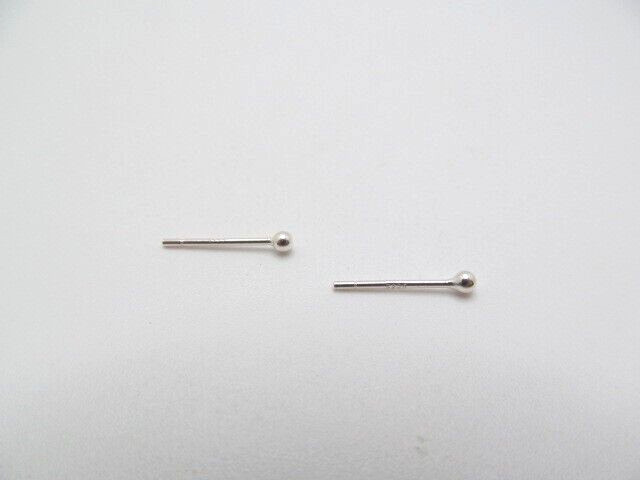925 Sterling Silver 2mm Round Ball Dainty Small Stud Earrings