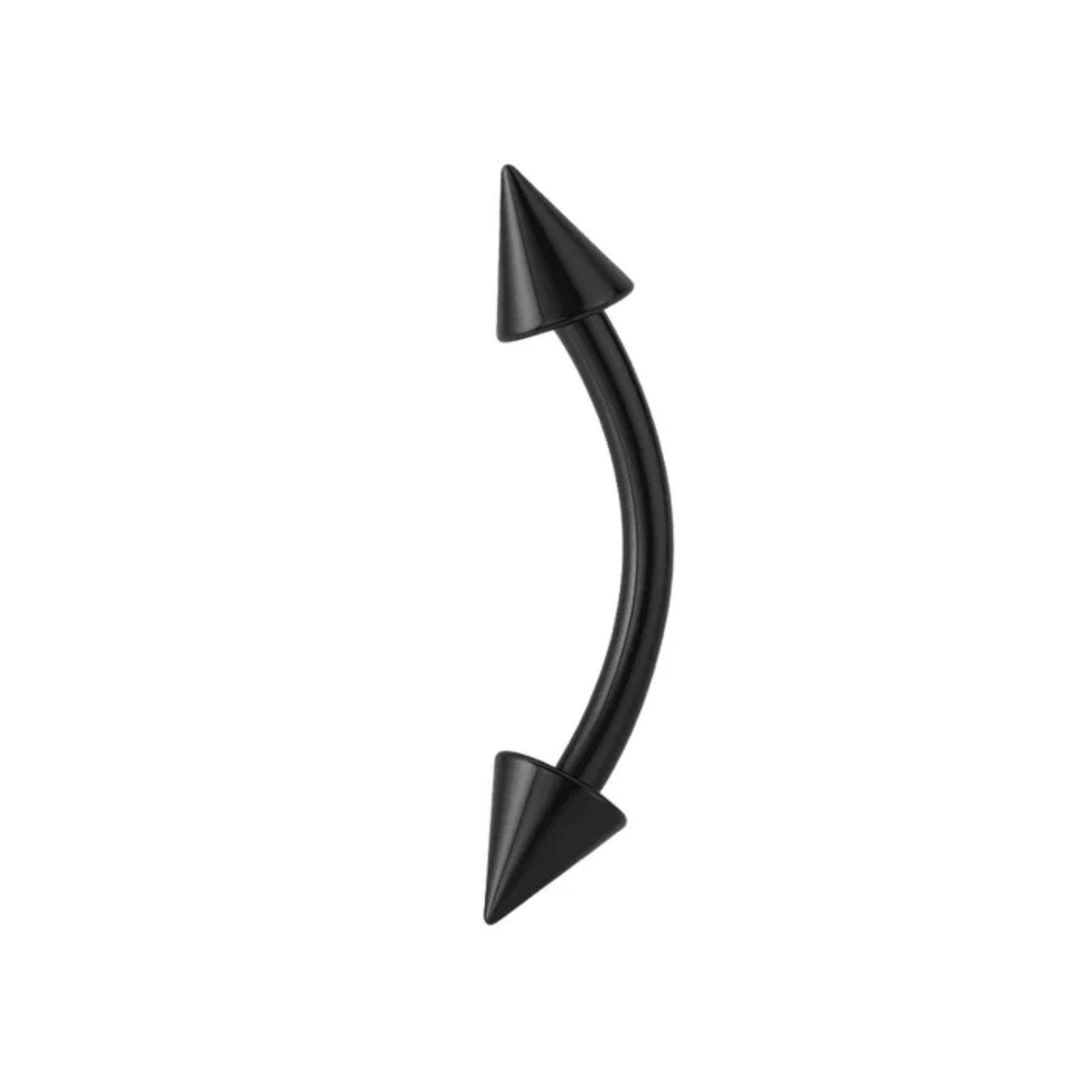 316L Surgical Steel Internally Threaded Curved Barbell Cone Eyebrow Piercing