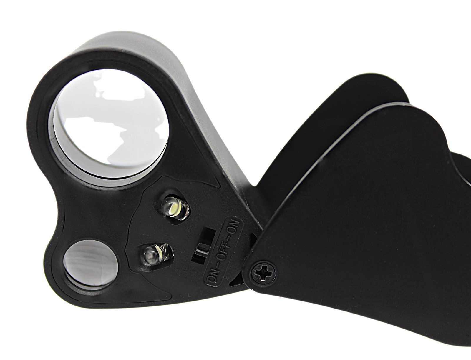 30X 60X Magnifying Magnifier Jewelers Diamonds Eye Jewelry Loupe Loop LED Lights