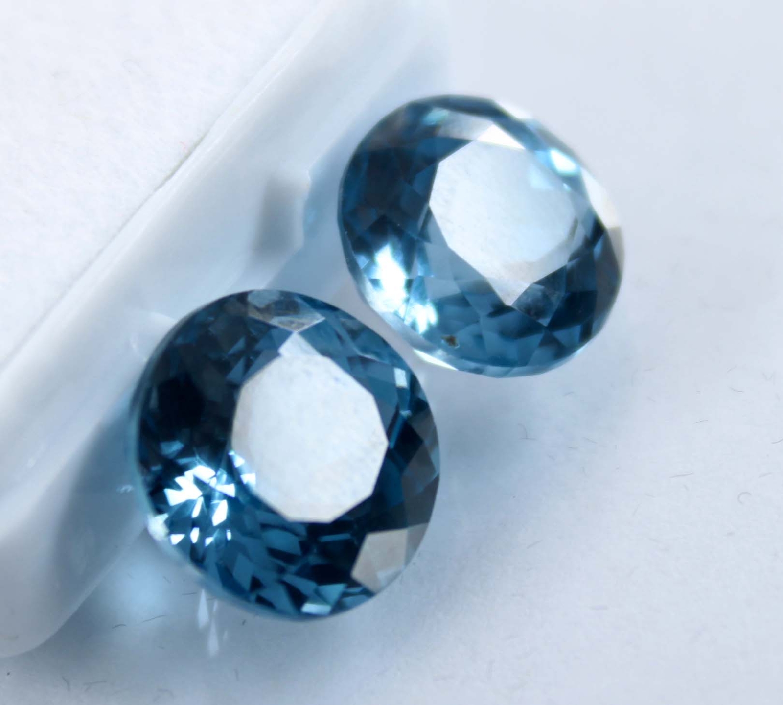 12 Ct Natural Montana Sapphire Round Cut CERTIFIED Loose Gemstone Blue Pair