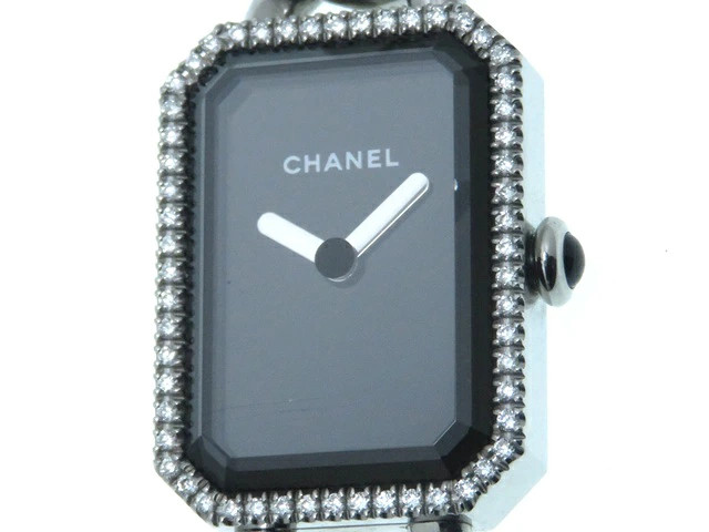 Chanel Première Diamond Bezel H3252 Stainless Steel 15mm Black Dial #DW1525