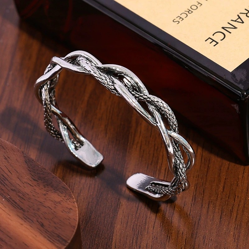Zinc Alloy Bracelet Luxury Hundred Open Bracelet Thick Cuff Bracelet Bangle