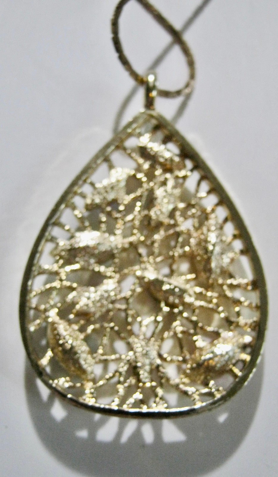 Pendant w Colorful Rhinestones 2 1/2″ Goldtone 19″ Chain Necklace All Occasion