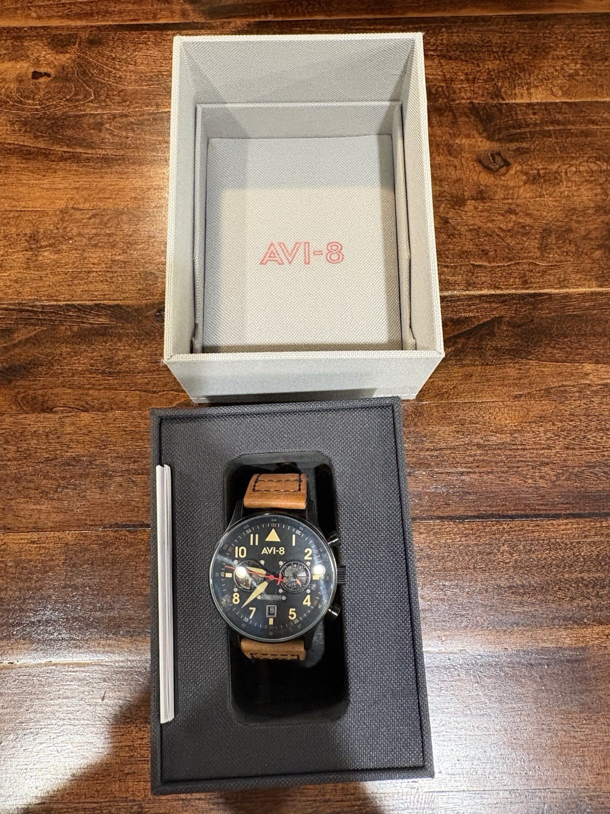 AVI-8 Hawker Hunter Hurricane Carey Duel Time Japanese Quartz Chronograph Watch
