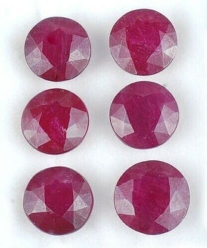 RUBY 2.75 MM ROUND CUT COMMERCIAL 30 PC SET F-2368 EARTH MINED AND TREATED