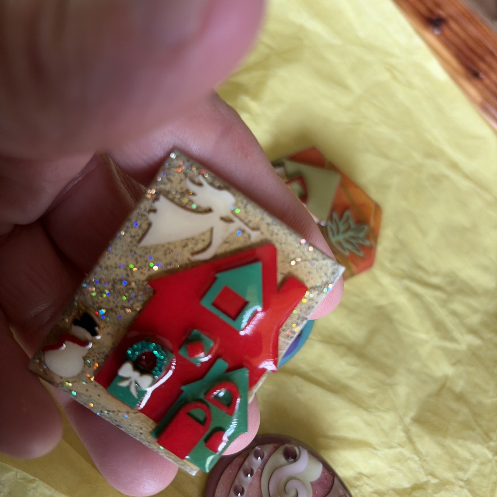 Vintage Lucinda Pin Lot-MCM Retro House-Easter Egg-Cat Pin-Christmas Snowman