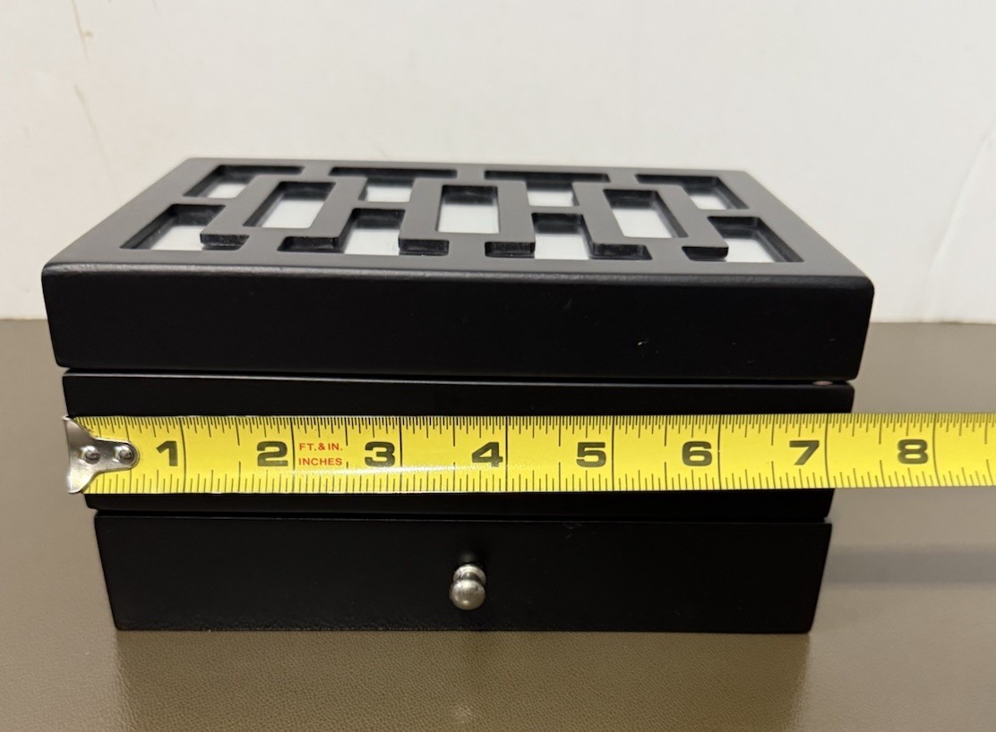 Small Mirror Jewelry Decorative Mini Wooden Table Top Jewelry Cabinet Box