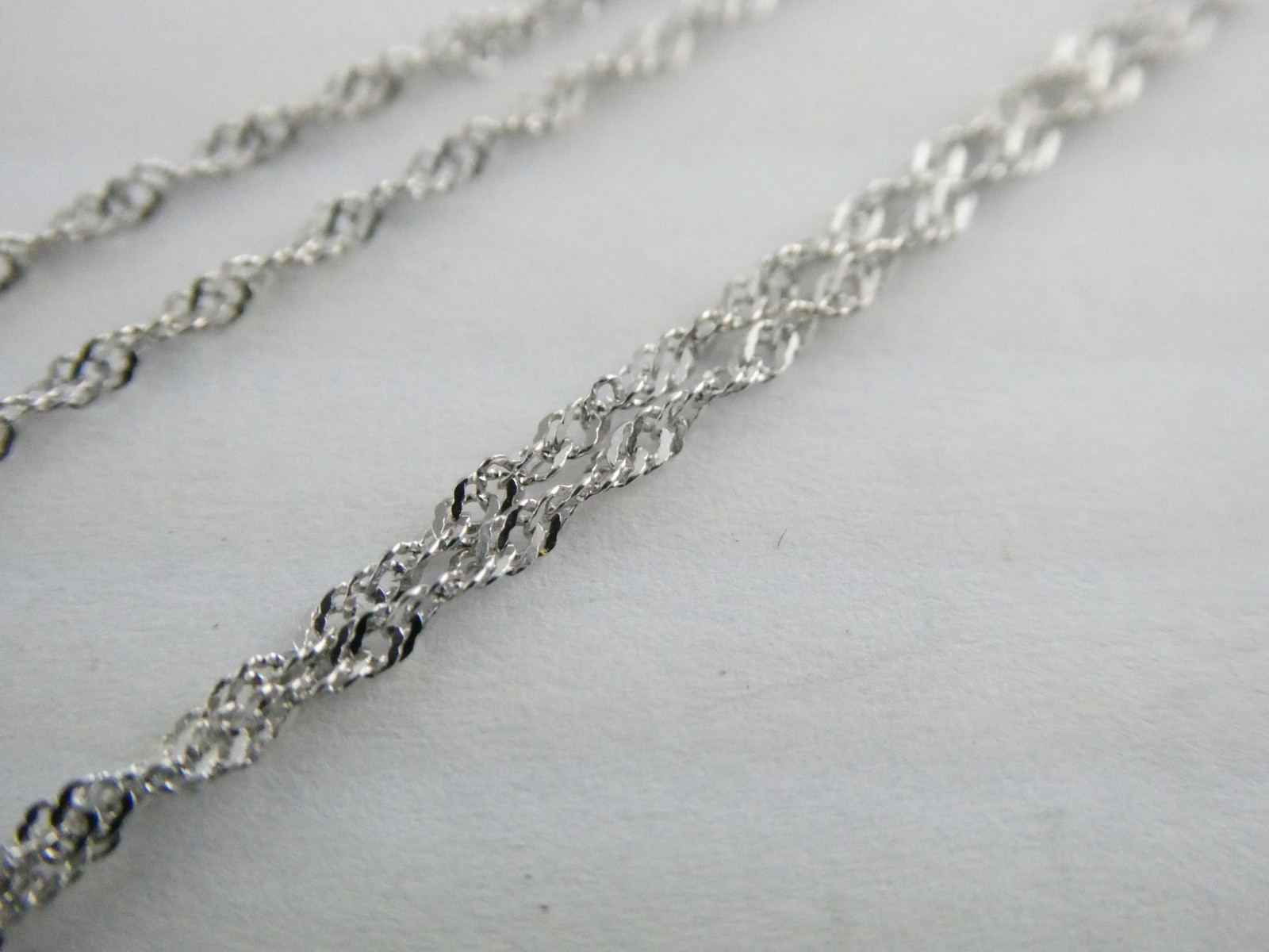 Sterling Silver Link Chain Necklace Adjustable 18-20 Inch Length 1.7g .4mm Thick