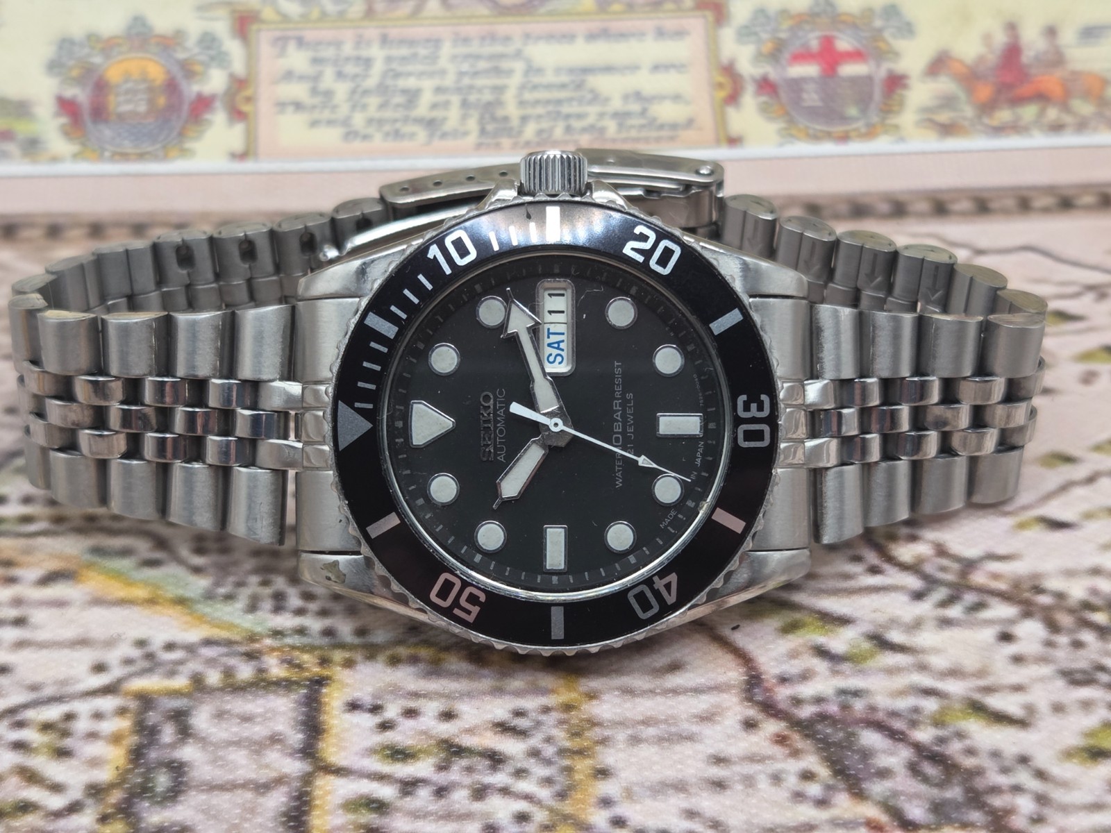 Seiko Mens Automatic Watch SKX031 Scuba Divers 100M 7S26-0040 February 1997 BOX